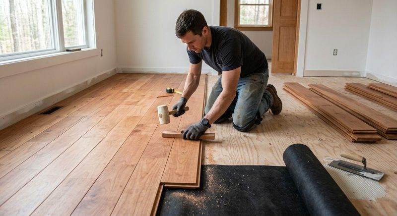 Cherry Floor Installation in Monroe Township, NJ