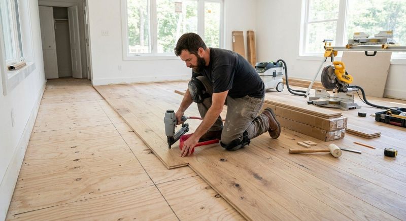 Oak Floor Installation in Upper Black Eddy, PA