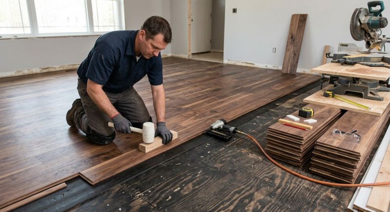 Walnut Flooring Installation in Hunterdon County, NJ
